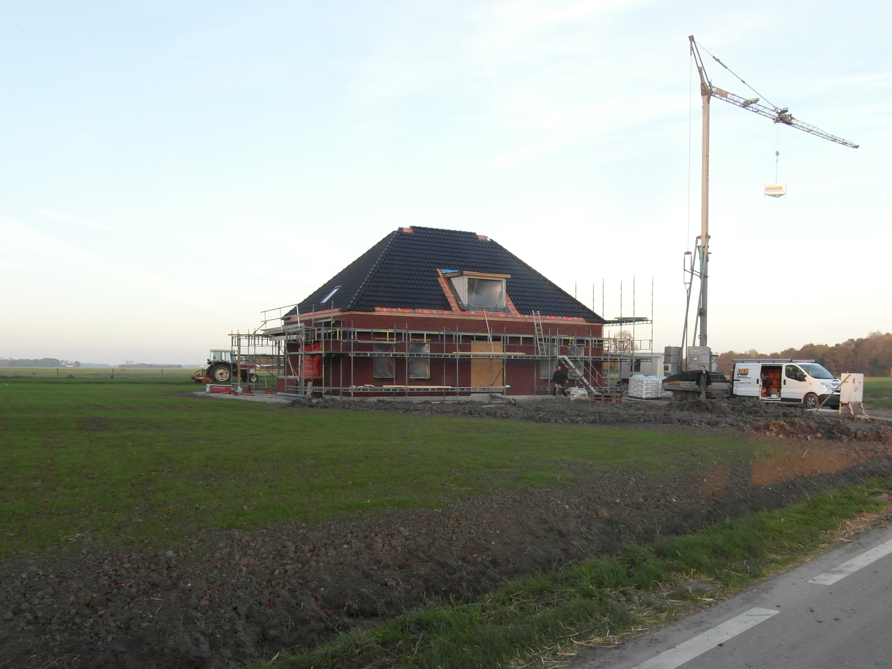 Voortgang nieuwbouw woning Nieuwolda Oost
